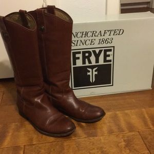 Frye Melissa Cognac Boots Size 10